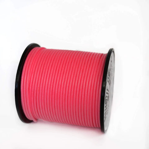 Stiff UHMWPE Spearfishing Reel Line 1.9mm 680Lbs 175Ft Double Jacketed Pink Line on Spool for Speargun Use