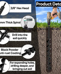Power Through Planting With This Heavy Duty Garden Auger Drill Bit Three Inch Diameter By Thirty Two Inch Length Double Blade Tungsten Steel