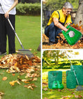 Heavy Duty 72 Inch Expandable Leaf Rake With 25 Reinforced Tines And Stainless Steel Handle 18 Inch Wide Garden Rake