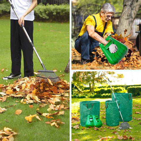 Heavy Duty 72 Inch Expandable Leaf Rake With 25 Reinforced Tines And Stainless Steel Handle 18 Inch Wide Garden Rake