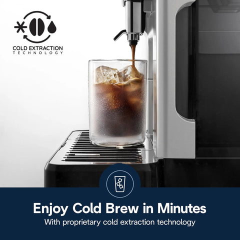 Explore Espresso Machine With Cold Brew And Milk Frother One Touch 50 Plus Drinks Built In Grinder Smartphone Compatible