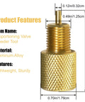 Heavy Duty Brake Proportioning Valve Bleeder Tool, 1.54x0.70 inch aluminum construct for automatic brake adjusters.