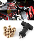 Self Tapping Inserts For Batwing Fairing Repair Kit With Brass T Handle Tool No Adhesive Needed Easy Install Secure Windshield And Fairing Fit For 1996 To 2017 Touring Bikes, brass inserts and tool