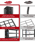 Heavy Duty Garage Shelving Unit 2500 Lbs Total Load, 5 Tier Metal Shelves With Tool Storage Bag, Adjustable Industrial Storage For Basement And Garage Organization, 38.2 W x 66 H x 16 D. Double-layer steel columns and tool bag