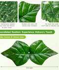 Close-up of Ultra Realistic Artificial Ivy Privacy Fence Screen 120 By 40 Inches showing leaf texture and vibrant green hues.