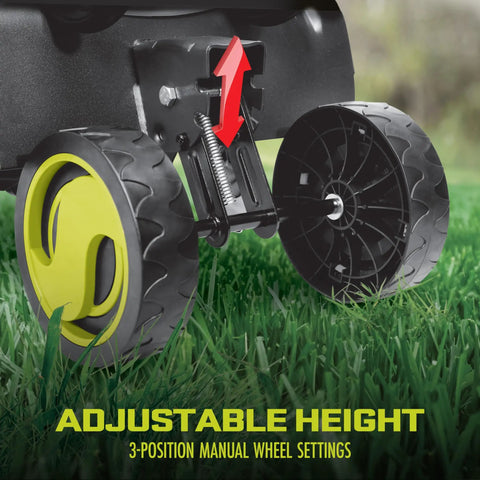 Corded Electric Garden Tiller adjustable height wheel settings