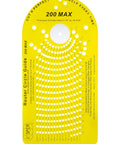 Front view of Circle Cutting Guide Kit For Plunge Routers with adjustable size template, yellow high-strength acrylic