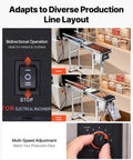 Heavy Duty PVC Belt Conveyor 47 Inch Long And 7.8 Inch Wide With Motorized Drive, adjustable speed dial and conveyor switch