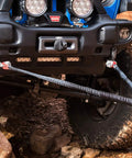 Jeep with Beefy Snatch Block for Off Road Recovery, Mid to Full Size, 52,000 Pound Breaking Strength in use with winch line