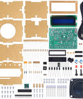 DIY FM Radio Kit With LED Pulse Lights And LCD Display 87 To 108 MHz Soldering Practice Project parts layout view