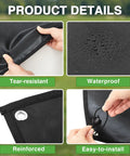 Product details of Daily Batting Cage Backstop 4x6 Heavy Duty Reinforced Net Saver showing tear-resistance, waterproof, and easy installation