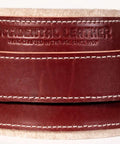 Front view of leather padded belt from XXL Stronghold Belt System For Pro Contractors Heavy Duty Contractor Grade Tool Belt Setup Built With Extreme Abrasion Resistant Industrial Nylon Made In USA Durable Pouch System For All Your Tough Jobs