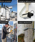 52 Piece All In One Adjustable Cable Gland Kit With Waterproof Nylon Conduit Fittings in use with transformer and camera