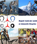 Cyclists and Portable Bicycle Spoke Wrench Set 7 Piece Kit With 8 Way Rim Truing Tool Spoke Keys for repairs