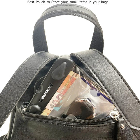 IPX8 Submersible Waterproof Wallet And Key Fob Case Pouch in backpack pocket, containing cash and cards