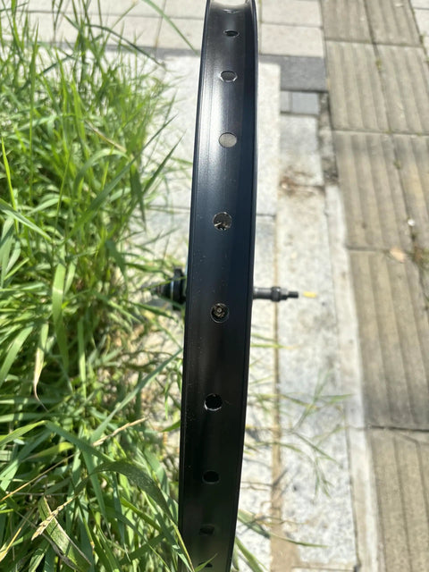 Side view of 26 Inch Rear Wheel Double Wall Aluminum Beefy Heavy Duty 10G 36 Spokes For MTB Road Cruiser Disc Brake Hub.
