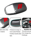 Gear Shift Knob Head Cover Trim Carbon Fiber Red Fit For Dodge Charger 2015-2023 Challenger 2015-2023 Durango 2016-2026 Interior Shell Insert