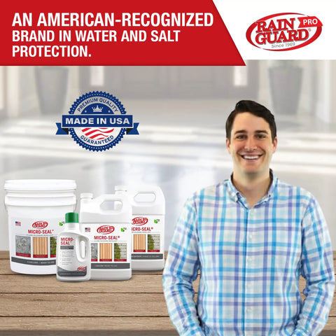 Heavy Duty Water Repellent Concentrate Makes Ten Gallons Deep Penetrating Sealant For Wood Concrete And Masonry Surfaces display with water protection products.
