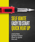Cordless Butane Soldering Iron Kit With 3 In 1 Soldering, Jewelry And Heat Shrink Torch, Portable Self Igniting Tool shown