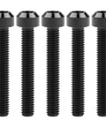 Five black M6x40mm Torx square-head screws, front view