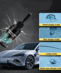 DIY Windshield Crack Repair Kit With Quick Fix Glass Repair Liquid For Chips And Cracks Premium Windshield Repair Tools shown