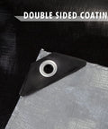 Beefy 16 Mil Poly Tarp 8x10 Finished Size Waterproof Tarpaulin With Reinforced Edges UV Resistant corner and grommet detail