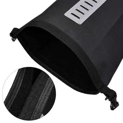10L Waterproof Bike Saddle Bag With Roll Top Closure, Adjustable Capacity, PVC TPU Construction, Reflective Night Gear
