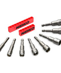 Magnetic One Quarter Inch Hex Shank Impact Nut Driver Set, 8 Piece, Pro Grade Socket Nut Setters, Metric 6 To 13 Mm, Cr V Steel shown