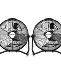 12 Inch High Velocity Floor Fan With Three Speeds Delivers Up To 1650 CFM Heavy Duty Metal Construction, pack of two