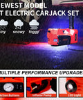 Rogtz 5 Ton Electric Hydraulic Car Jack Kit With Impact Wrench And Tire Inflator Pump Fast Auto Lift For Sedans Suv Trucks 12V Portable Tools Heavy Duty quick tire change easy use safe with LED light
