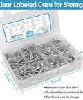 500 Piece Pop Rivets Assortment Kit With Fourteen SAE Sizes Aluminum And Steel Blind Rivets in labeled storage case.