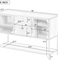 Dimensions of Rock Solid Industrial Buffet Sideboard Console Table With Rustic Farmhouse Barnwood Vibe And Heavy Metal Grid Doors.