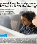 Smart Smoke And CO Detector With Ring App Alerts Hardwired With AA Battery Backup Ring Compatible Real Time Notifs 25 Percent Faster Smoke Detection No Subscription Needed Home Safety Tech with 24/7 monitoring