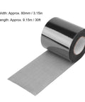 Window Screen Repair Tape Heavy Duty Transparent Fiberglass Mesh Patch With Strong Adhesive For Quick Fix On Doors Tents And Car Screens 80mm x 9.15m Black