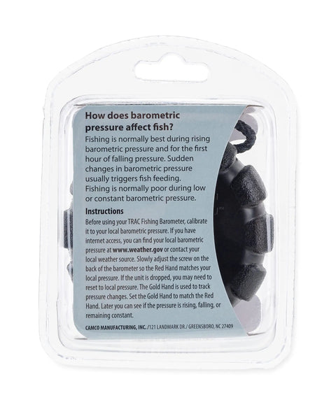 Fishing Barometer With Adjustable Pressure Change Indicator Reference Marker And Color Coded Dial For Easy Local Barometric Pressure Calibration To Boost Your Catch And Real Time Readouts For Prime Fishing in clear plastic package