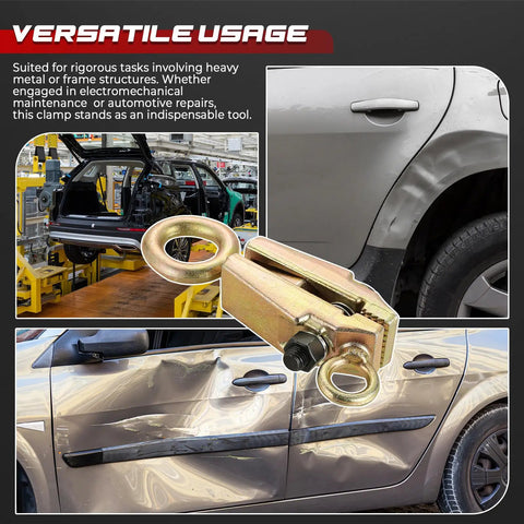 5 Ton Dual Direction Auto Body Clamp Self Tightening Frame Pull Clamp Grips For Collision Repair with small mouth design