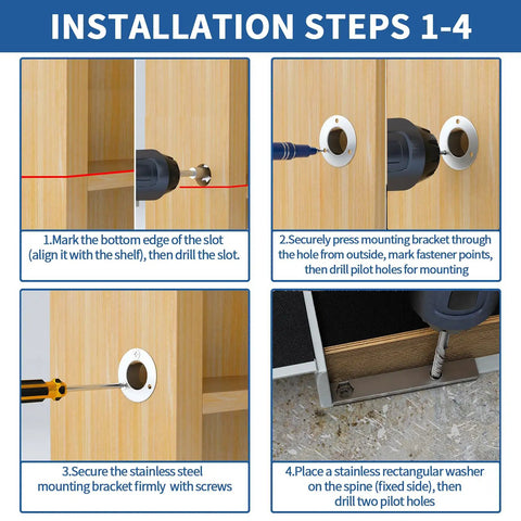Installation steps for Heavy Duty Hidden Door Book Latch Featuring Slick Concealed Bookshelf Catch for seamless upgrades.