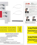 Generator Interlock Kit For CH Series Vertical Throw Panels 150 And 200 Amp, installation components and safety labels.