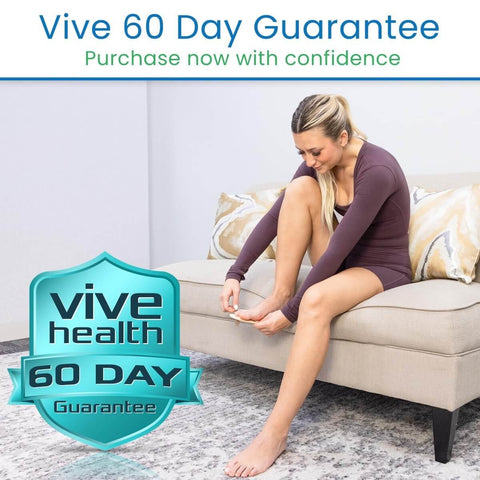Woman applying Toe Straightener Splint Pair For Hammer Toe Correction And Claw Toe Relief All Day Comfort on couch