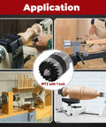 2MT 1-Inch Crown Spur Drive Center for wood turning lathe applications in alloy steel.