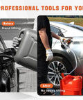 Hella Powerful Battery Fuel Siphon Pump With Slick High Suction Motor For Darn Smooth Gas Oil Water Diesel Transfer And No Drama Portable Operation In Vibrant Orange Color using fuel transfer hose.