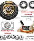 Set Of 4 Heavy Duty Pneumatic Rubber Caster Wheels 8 And 10 Inch with high precision 6204 ball bearings and double-layer steel ball track.