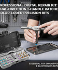 Get The Ultimate 24 In 1 Magnetic Ratchet Screwdriver Setup With S2 Steel Precision Bits For Bike, Phone And Furniture Fix-Its Plus Bonus Tweezers in case
