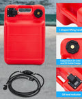6 Gallon Marine Portable Boat Gas Tank with I Shaped Handle, rugged filter, fuel level indicator, sealing and venting modes.