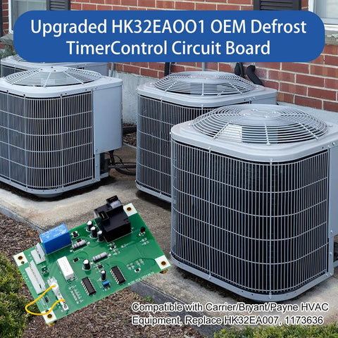 HK32EA001 Defrost Control Circuit Board Compatible With Carrier Bryant Payne HVAC Systems Straightforward Wiring Swap For Zero Headache Replacement And Rock Solid Winter Operation