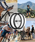 Classic Pro Carbon Wheelset With Deep 38, 50, 60, 88mm Depth For Rim Brake Road Bikes shown for commute, racing, trip, campus.