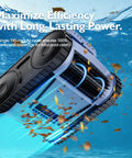 Underwater view of Automatic Robotic Pool Cleaner For Inground And Above Ground Pools, Wall Climbing Design in action