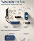 Automatic Water Leak Detector And Shutoff For Your Whole Home Main Line, Twenty Four Seven Flow Pressure And Temperature Monitoring, Proactive Leak Prevention With Quick Shutoff, Three Quarter Inch kit components