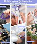 Six In One Heavy Duty Emergency Trauma Shears With Window Breaker And Multi Tool Scissors Oxygen Can Opener Knife Saw Scale, purple