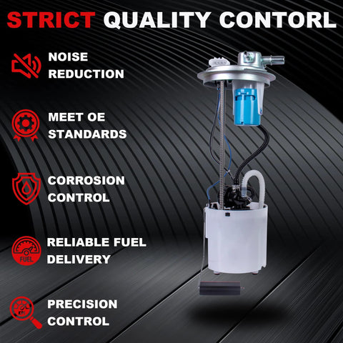 Fuel Pump Assembly With Sending Unit For 2010 2013 Chevy Silverado 1500 And GMC Sierra 1500 V8 displayed with features text